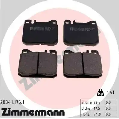 Тормозные колодки otto zimmermann gmbh 203411751