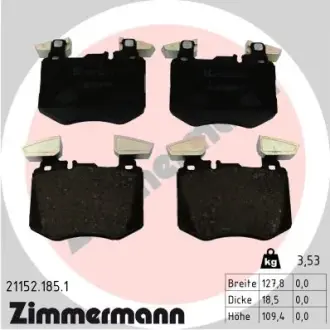 Тормозні (гальмівні) колодки Otto Zimmermann GmbH 21152.185.1