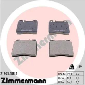 Тормозные колодки otto zimmermann gmbh 21303.188.1