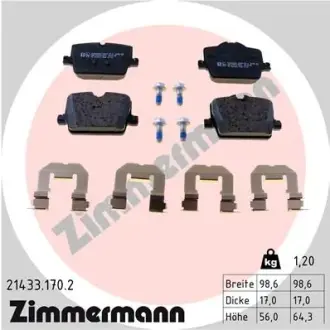 Тормозні (гальмівні) колодки Otto Zimmermann GmbH 214331702