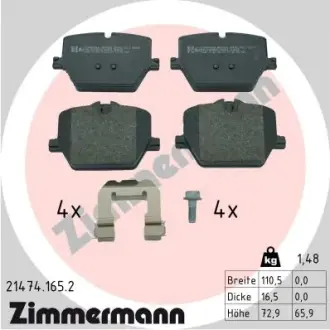 Тормозні (гальмівні) колодки Otto Zimmermann GmbH 214741652