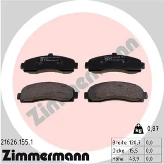 Тормозные колодки otto zimmermann gmbh 216261551