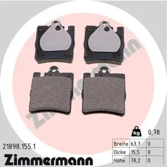 Тормозні (гальмівні) колодки Otto Zimmermann GmbH 21898.155.1