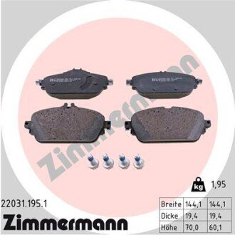 Тормозні (гальмівні) колодки otto Zimmermann GmbH 220311951