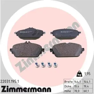 Тормозні (гальмівні) колодки Otto Zimmermann GmbH 22031.195.1