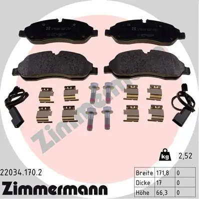 Тормозні (гальмівні) колодки Otto Zimmermann GmbH 220341702 (фото 1)