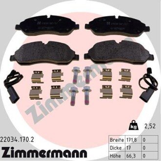 Тормозные колодки otto Zimmermann GmbH 220341702 на Форд Транзит