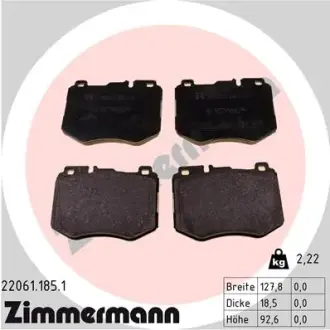 Тормозні (гальмівні) колодки Otto Zimmermann GmbH 22061.185.1