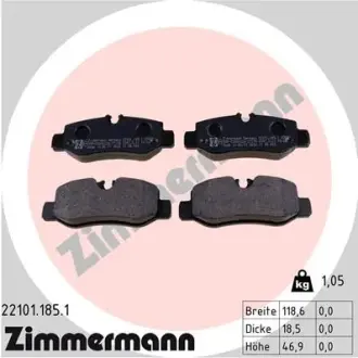 Тормозные колодки otto zimmermann gmbh 22101.185.1