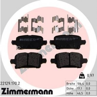 Тормозні (гальмівні) колодки otto Zimmermann GmbH 221291702