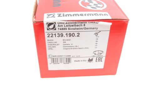 Тормозные колодки otto Zimmermann GmbH 221391902