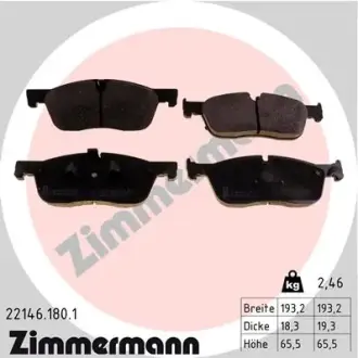 Тормозные колодки otto zimmermann gmbh 22146.180.1