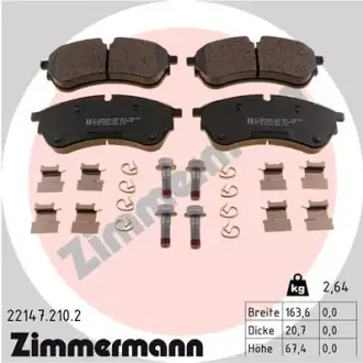 Тормозні (гальмівні) колодки Otto Zimmermann GmbH 22147.210.2