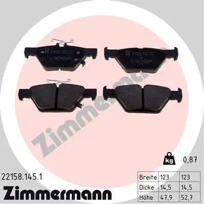 Тормозные колодки otto zimmermann gmbh 22158.145.1
