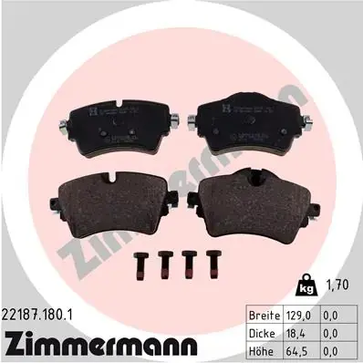 Тормозные колодки otto zimmermann gmbh 221871801