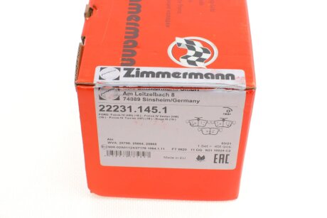 Тормозные колодки otto Zimmermann GmbH 222311451