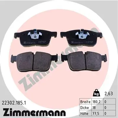 Тормозные колодки otto zimmermann gmbh 22302.185.1