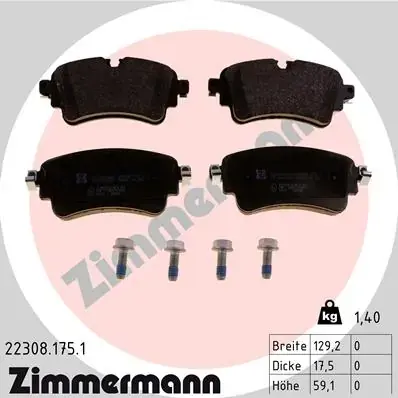 Тормозные колодки otto zimmermann gmbh 22308.175.1