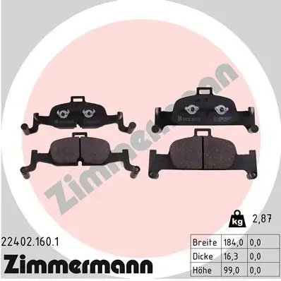 Тормозные колодки otto zimmermann gmbh 224021601
