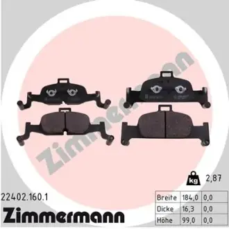 Тормозные колодки otto zimmermann gmbh 224021601