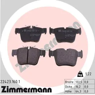Тормозные колодки otto zimmermann gmbh 224231601