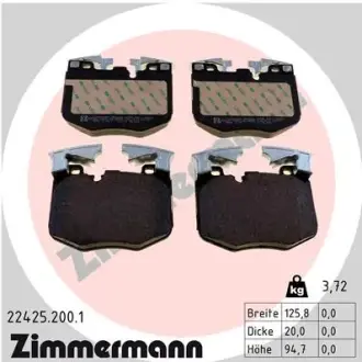 Тормозні (гальмівні) колодки Otto Zimmermann GmbH 22425.200.1