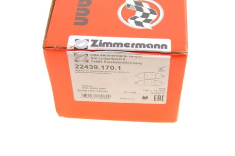 Тормозные колодки otto Zimmermann GmbH 224391701