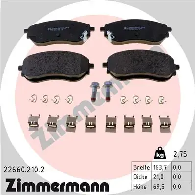 Тормозные колодки otto zimmermann gmbh 226602102
