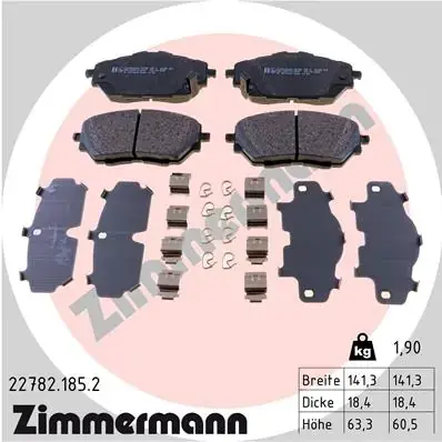 Тормозні (гальмівні) колодки Otto Zimmermann GmbH 227821852 (фото 1)