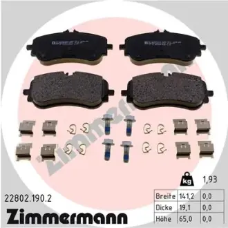 Тормозные колодки otto zimmermann gmbh 22802.190.2