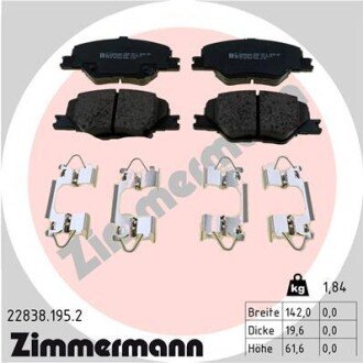 Тормозні (гальмівні) колодки otto Zimmermann GmbH 228381952