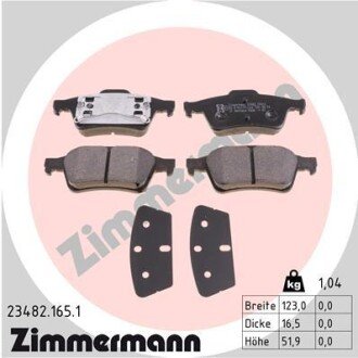 Тормозные колодки otto Zimmermann GmbH 23482.165.1 на Ниссан Primera