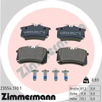 Тормозні (гальмівні) колодки Otto Zimmermann GmbH 23554.170.1