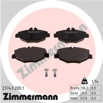 Тормозные колодки otto zimmermann gmbh 23743.200.1