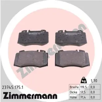 Тормозные колодки otto zimmermann gmbh 23745.175.1