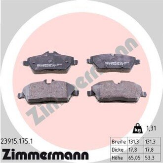 Тормозні (гальмівні) колодки otto Zimmermann GmbH 239151751