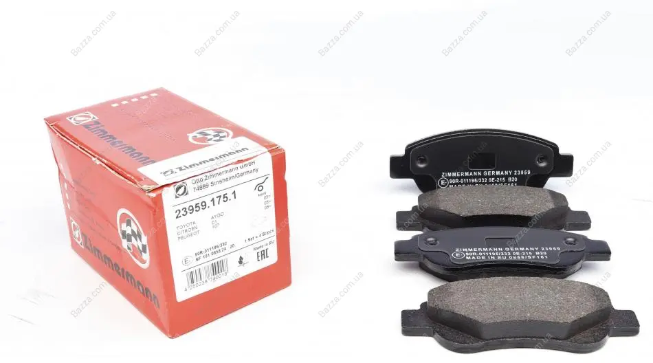 Тормозні (гальмівні) колодки Otto Zimmermann GmbH 239591751 (фото 1)