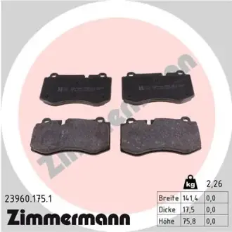 Тормозні (гальмівні) колодки Otto Zimmermann GmbH 23960.175.1