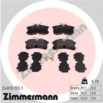 Тормозные колодки otto zimmermann gmbh 240131551