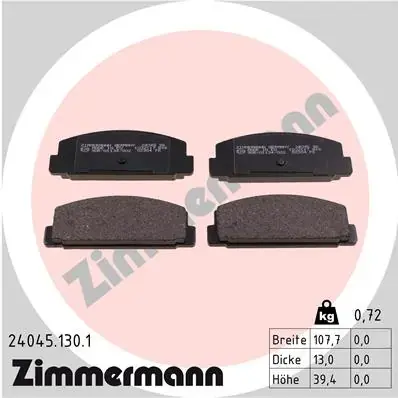 Тормозные колодки otto zimmermann gmbh 24045.130.1