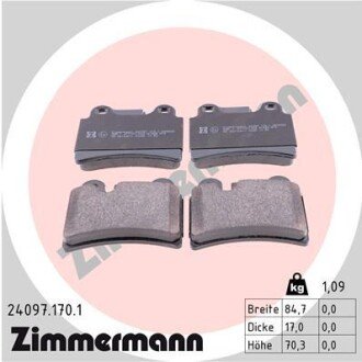 Тормозні (гальмівні) колодки otto Zimmermann GmbH 24097.170.1