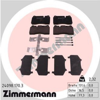 Тормозные колодки otto Zimmermann GmbH 24098.170.3