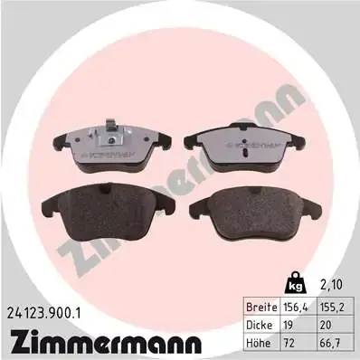 Тормозные колодки otto zimmermann gmbh 241239001