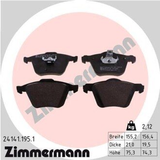 Тормозные колодки otto Zimmermann GmbH 24141.195.1