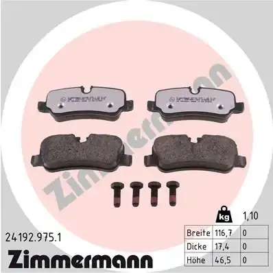 Тормозные колодки otto zimmermann gmbh 241929751