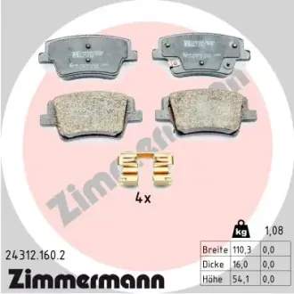 Тормозні (гальмівні) колодки Otto Zimmermann GmbH 243121602