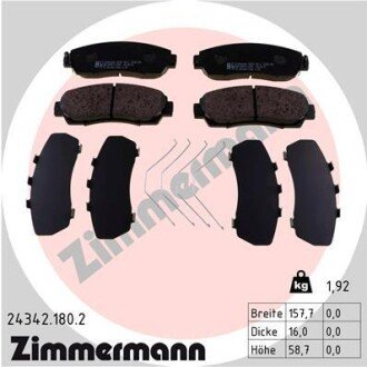 Тормозные колодки otto Zimmermann GmbH 24342.180.2