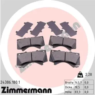 Тормозные колодки otto zimmermann gmbh 24386.180.1