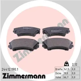 Тормозные колодки otto zimmermann gmbh 244121901 Опель Астра j
