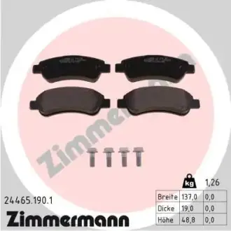 Тормозні (гальмівні) колодки Otto Zimmermann GmbH 24465.190.1